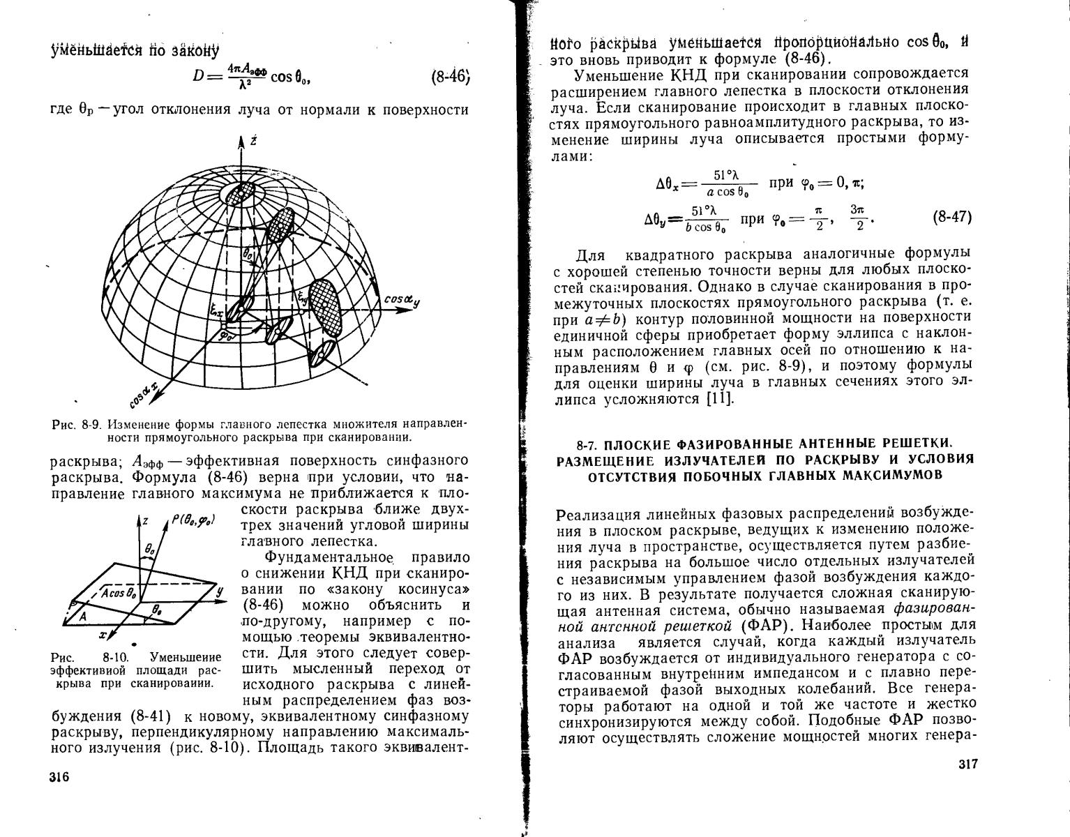 Кнд антенны. Формула отклонения луча антенной решетки. Фазовое распределение в раскрыве антенны. КНД антенной решетки. Эффективная площадь раскрыва антенны.