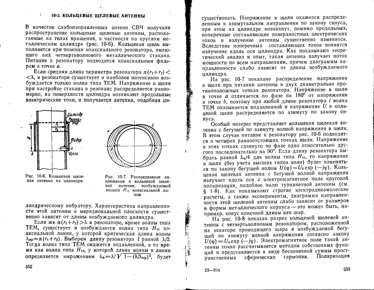 Диаграмма направленности щелевой антенны