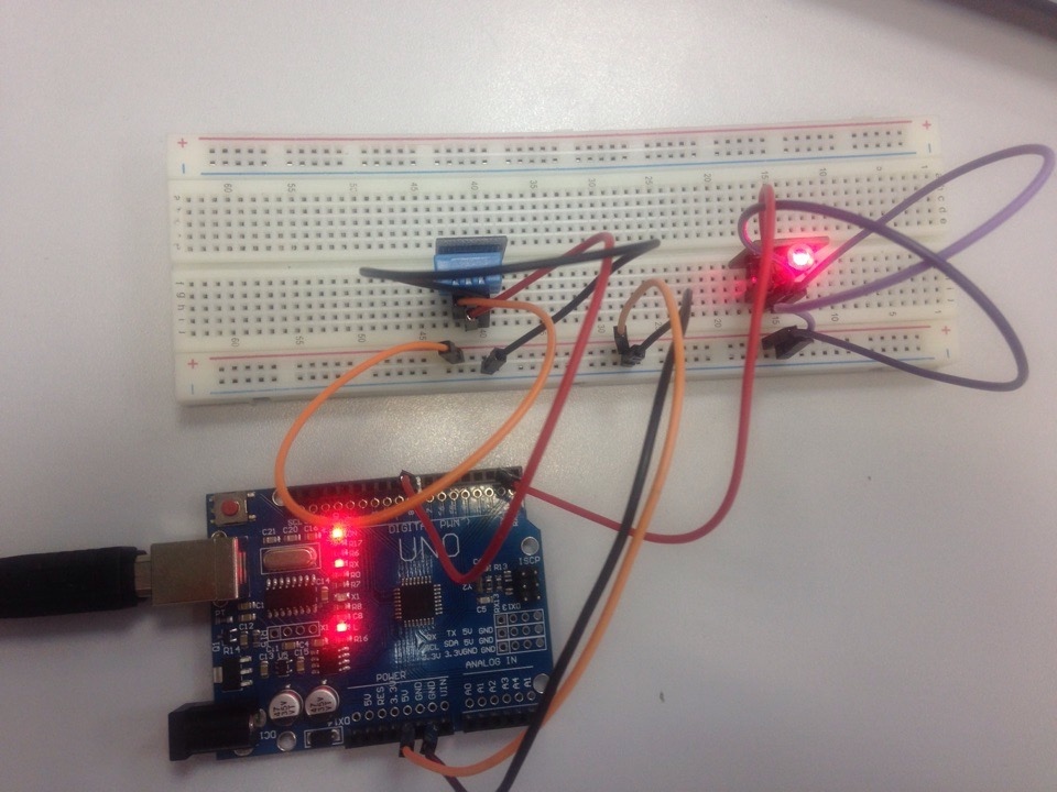 Оптическая система передачи данных на ARDUINO